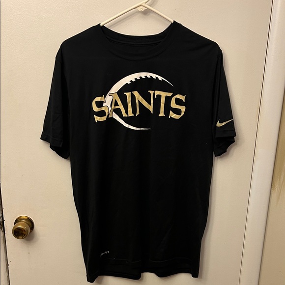Nike Other - Nike Black T-Shirt with Gold Saints Logo Large